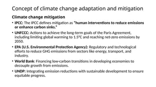 Climate Change Mitigation and Adaptation by Rabindra | PPTX