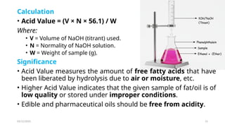 B. Pharmacy Unit-3 (Fats and Oils Reaction and Analytical Constant) | PPTX
