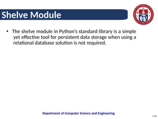 python's shelve module explained: persistent storage... Python is a powerful and popular language. Based on your request for ...