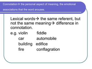Same Connotation unit 3 dimensions of meaning- polysemy and homonymy | PPT