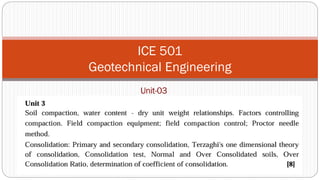 Geotechnical Engineering notes unit three | PDF