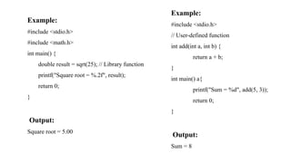 UNIT_3-Arrays and Functions Pointers, Structures and Unions | PPTX