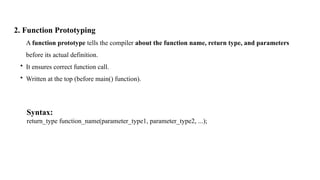 UNIT_3-Arrays and Functions Pointers, Structures and Unions | PPTX