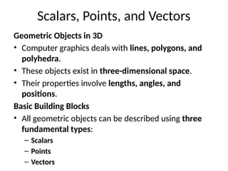 Pints Objects Example Geometric Objects and Transformationssss | PPTX