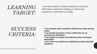 Mastering the Elimination Method to Solve Systems of Linear Equations ...