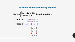 Mastering the Elimination Method to Solve Systems of Linear Equations ...