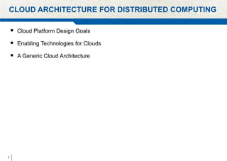 Architectural Design of Computing Clouds | PPTX