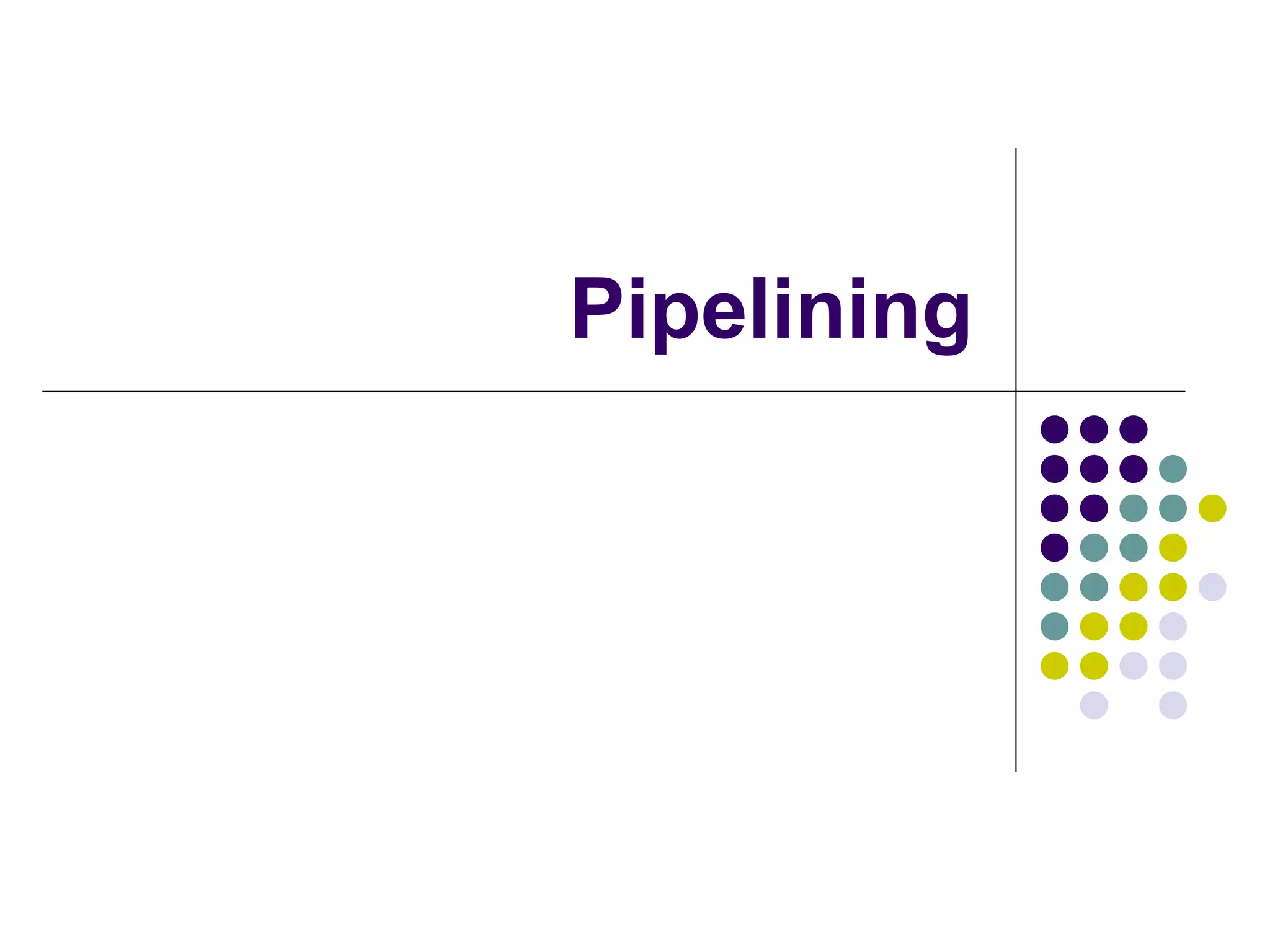 Pipelining
 