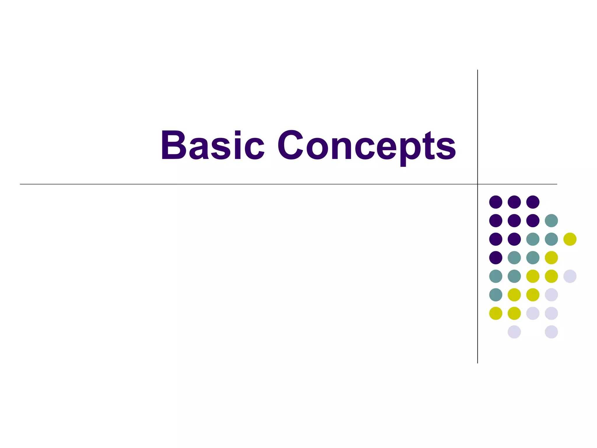 Basic Concepts
 