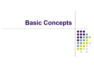 Basic Concepts
 