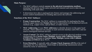 Unit 3 - Computer networks MAC Layer Logical Link | PPTX