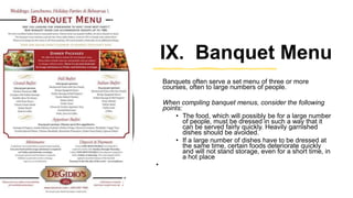 understanding banquet event orders | pdf | menu |... Unit 3 - Factors to Consider in Menu Planning.pptx