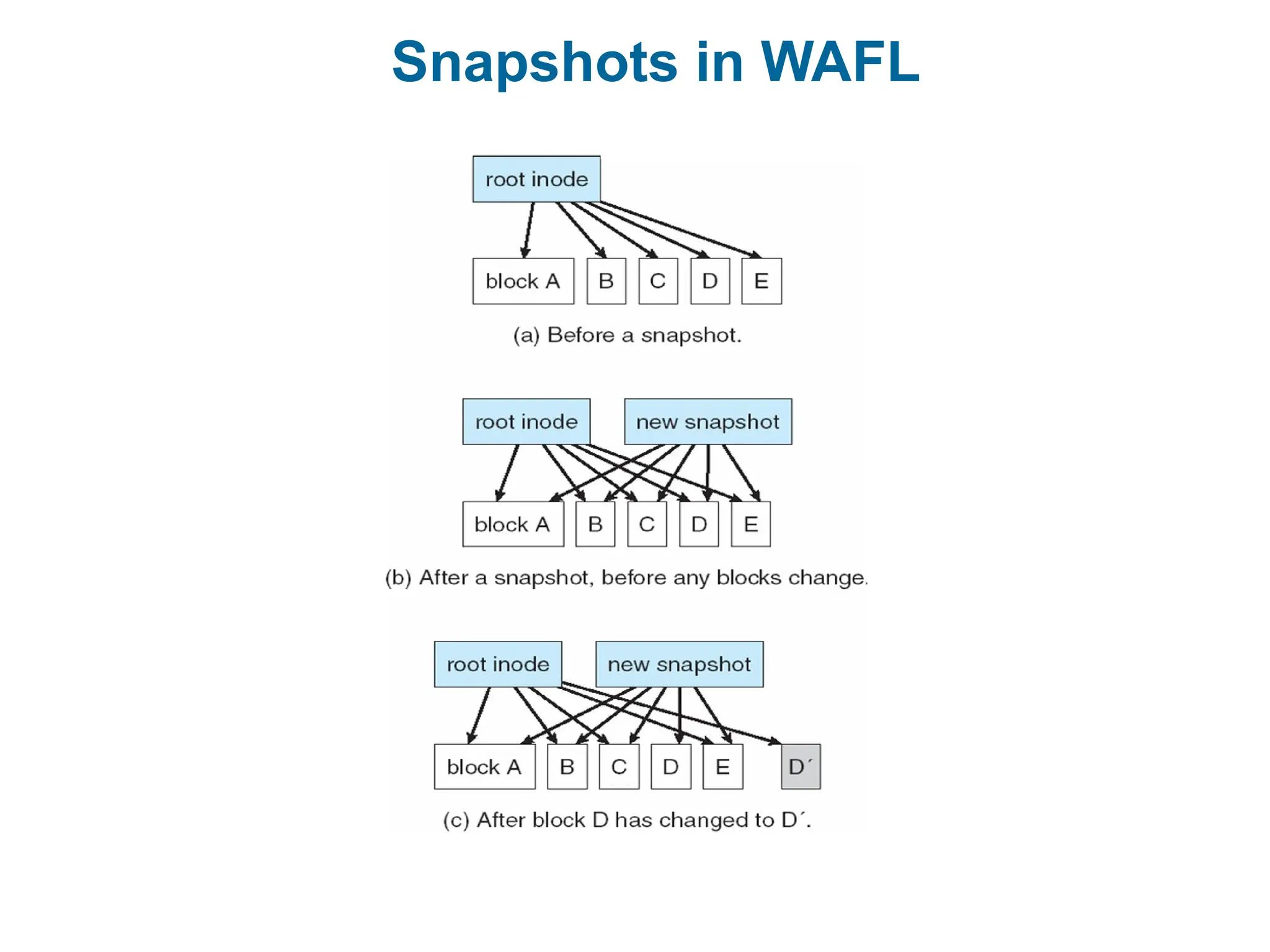 Snapshots in WAFL
 
