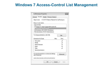 Windows 7 Access-Control List Management
 