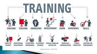 • TRAINING is a learning process that involves the acquisition
of knowledge, sharpening of skills, concepts, rules, or
cha...