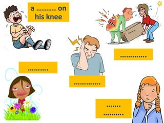 ………….
………….
…….
……….
a …..….. on
his knee
……….
 