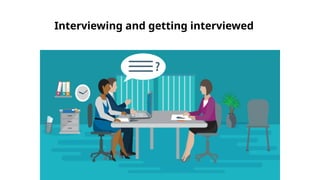Interviewing and getting interviewed
 
