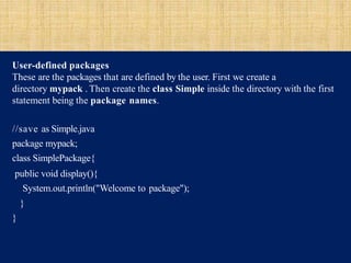 Unit3 packages & interfaces | PPTX