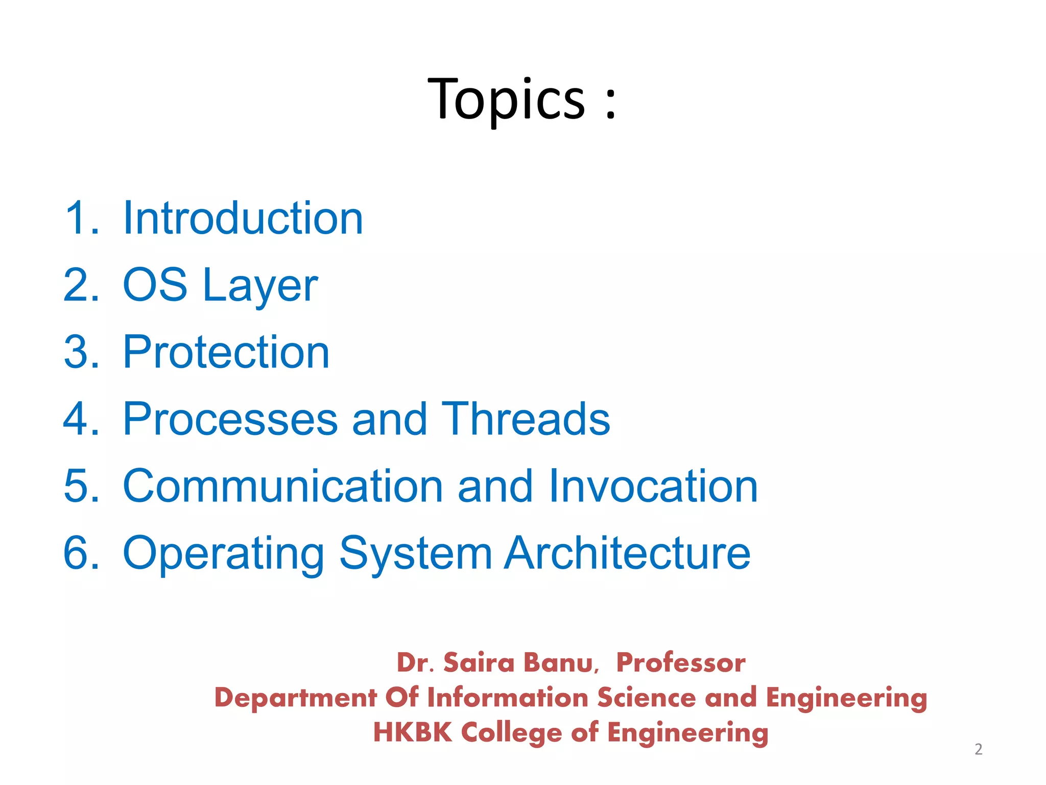 Unit 3 part a. operating system support | PPT