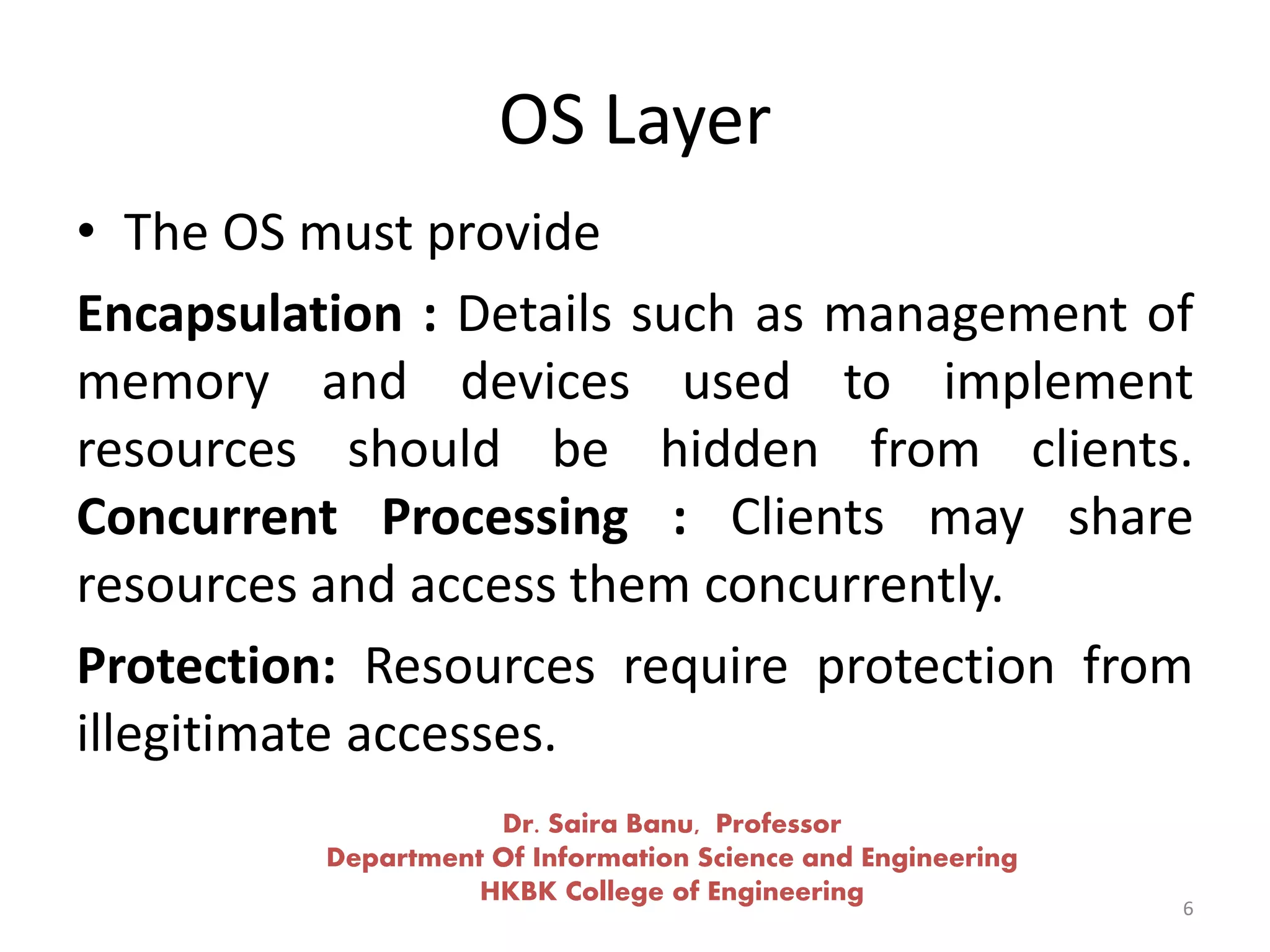 Unit 3 part a. operating system support | PPT