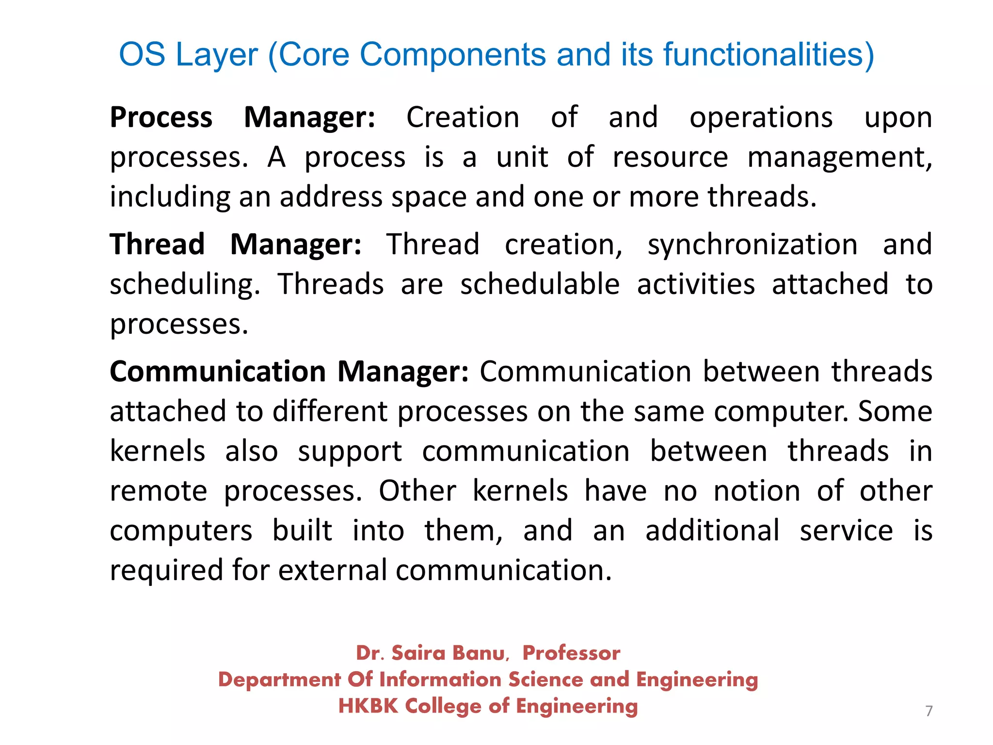 Unit 3 part a. operating system support | PPT