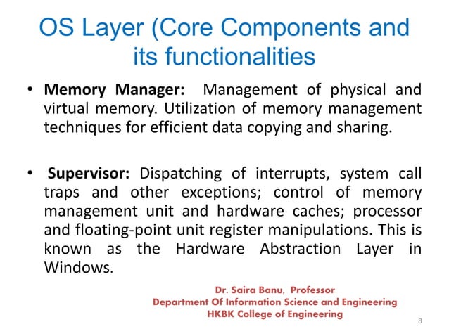 Unit 3 part a. operating system support | PPT