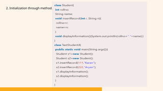 2. Initialization through method.
 