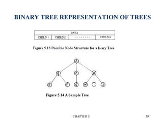 BINARY TREE REPRESENTATION OF TREES
CHAPTER 5 59
 