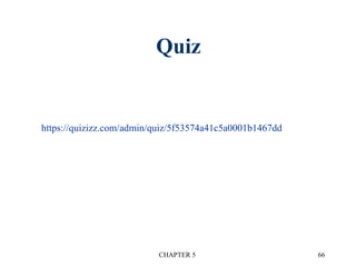 Quiz
CHAPTER 5 66
https://quizizz.com/admin/quiz/5f53574a41c5a0001b1467dd
 