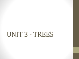UNIT 3 - TREES
 