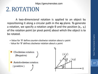 Two Dimensionsal Rotation UNIT_3-Two-Dimensional-Geometric-Transformations.pptx