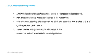 Mastering the Use of Original Sources in Academic Writing: Quoting ...