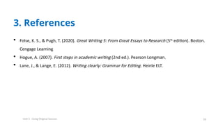 Mastering the Use of Original Sources in Academic Writing: Quoting ...