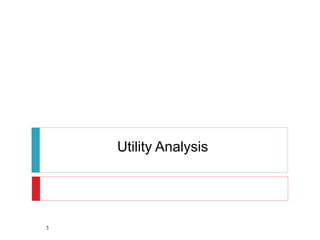 Utility Analysis
1
 