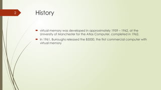 Comprehensive Overview of Virtual Memory: Concepts, Mechanisms, and ...