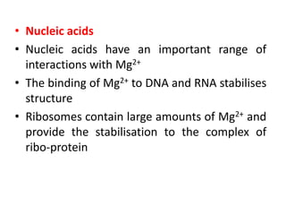 Bioinorganic Chemistry - Metal Ion Transport, Oxygen Transport | PDF