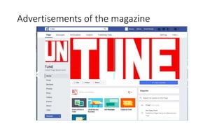 Advertisements of the magazine
 