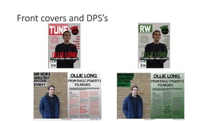 Front covers and DPS’s
 