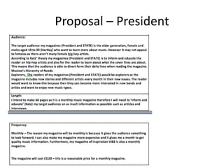 Proposal – President
 