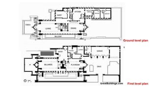 Ground level plan
First level plan
 
