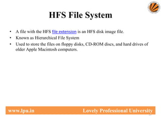 Hfs File Icon unit 3 ppt file represented system...... | PPTX
