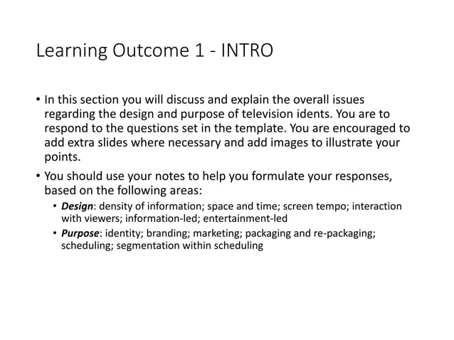 Unit 32 idents template lo1 lo2 copy | PPT