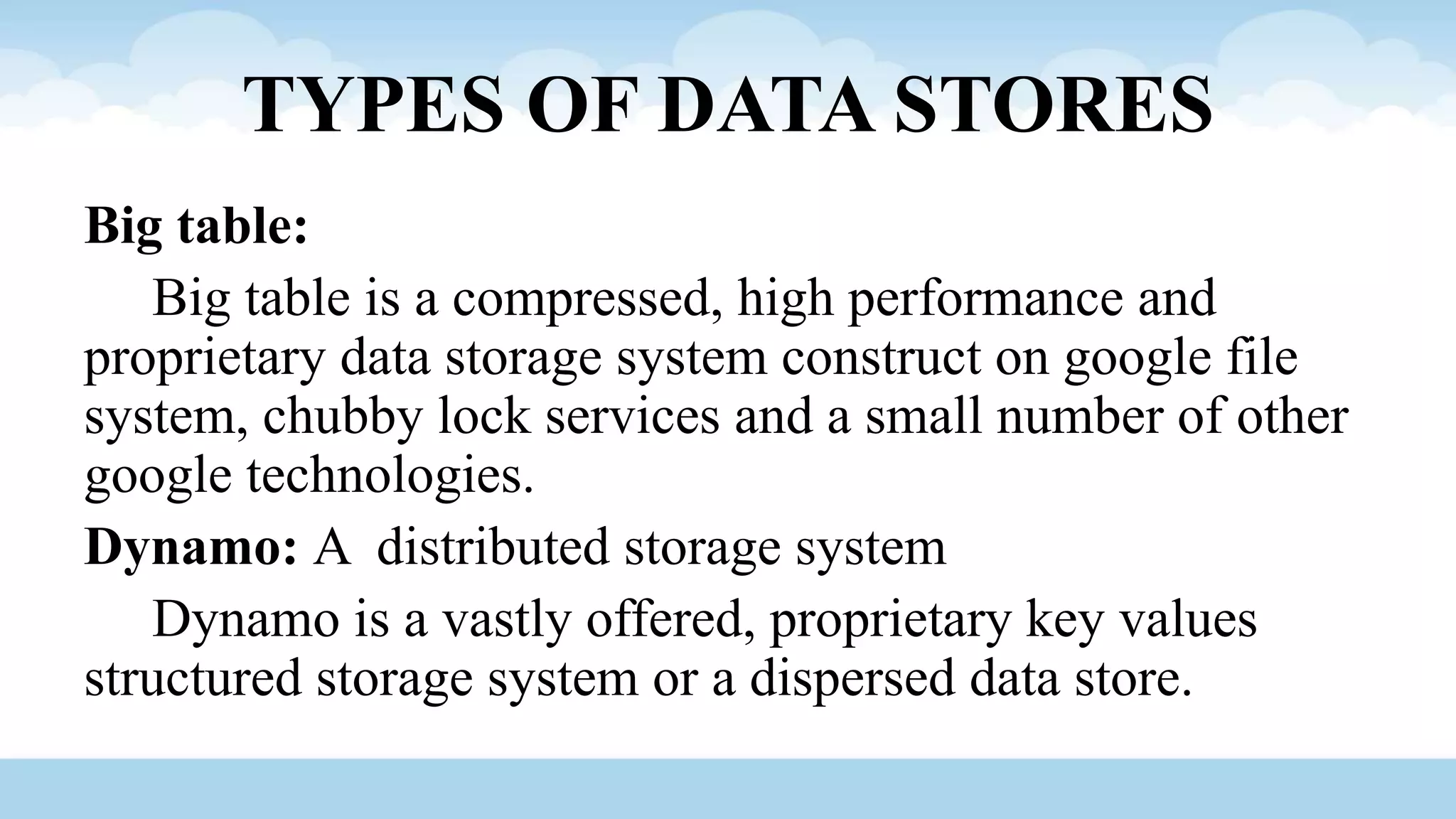 Unit 3 -Data storage and cloud computing | PPT | Cloud Computing | Internet