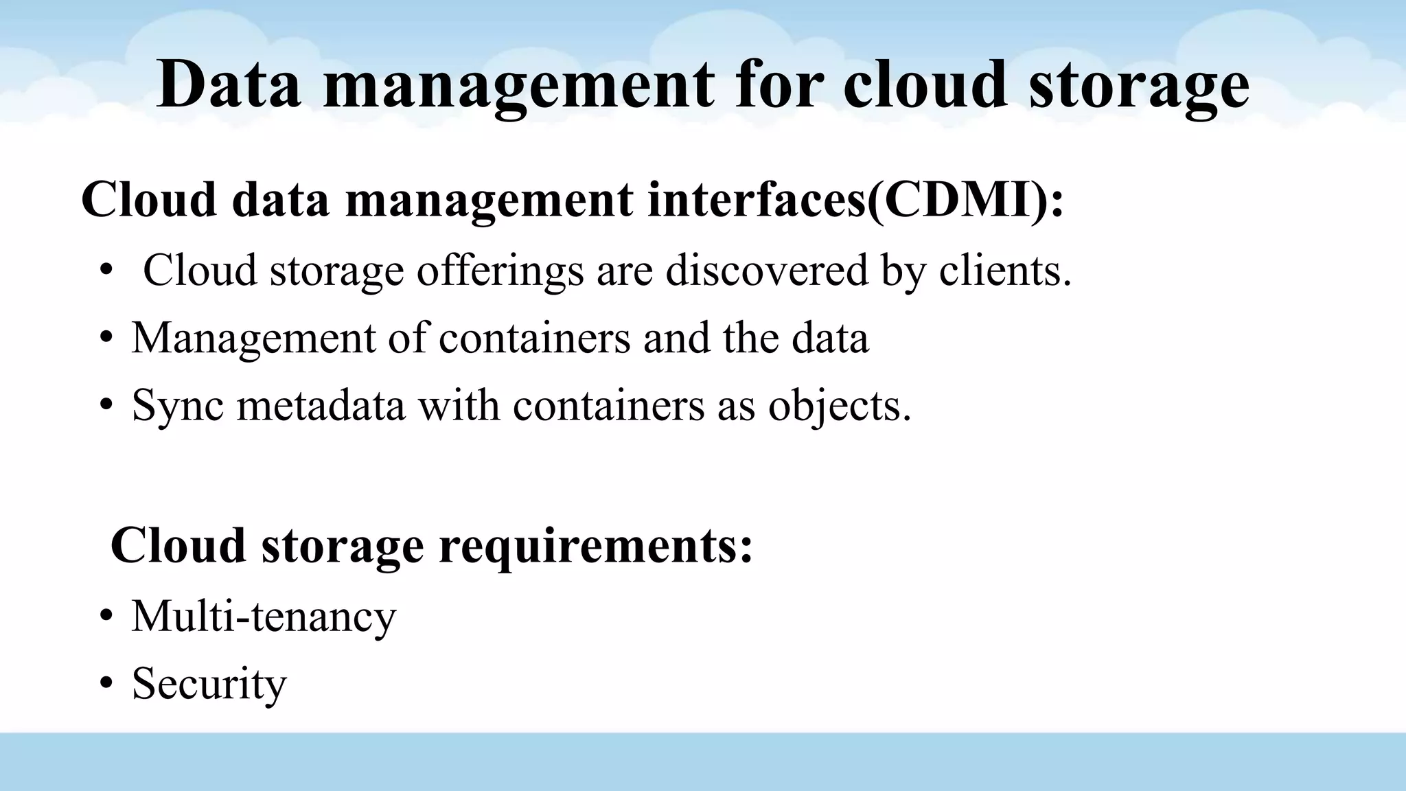 Unit 3 -Data storage and cloud computing | PPT | Cloud Computing | Internet
