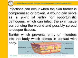 functions of skin, mucous membrane, types of immunity, phagocytosis | PPTX