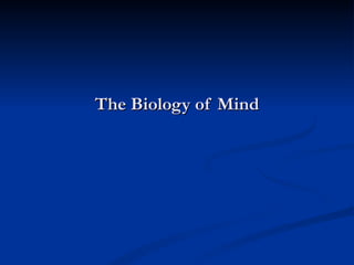 The Biology of Mind 