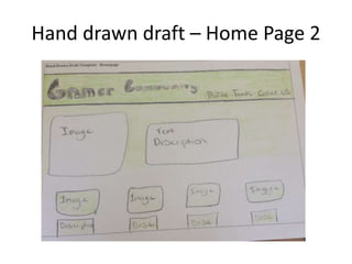 Hand drawn draft – Home Page 2
 