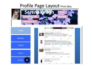 Profile Page Layout-First Idea.
 