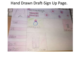 Hand Drawn Draft-Sign Up Page.
 