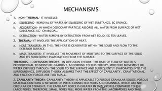 Objectives, applications & mechanism of drying process | PPTX